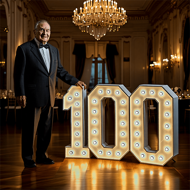 100th number with man- We do events