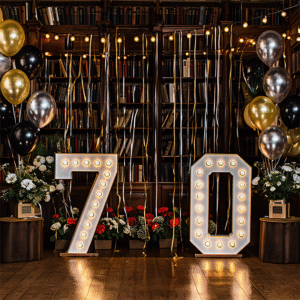 70th birthday light up numbers- We do events