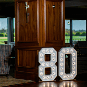 80th birthday light up number no elements- We do events