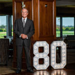 80th birthday light up number with man- We do events