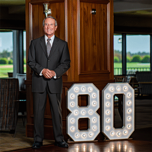 80th birthday light up number with man- We do events