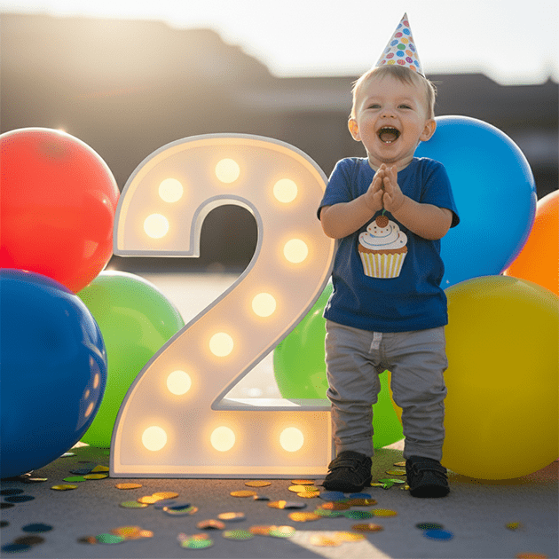 Light up 2st numbers- We do events