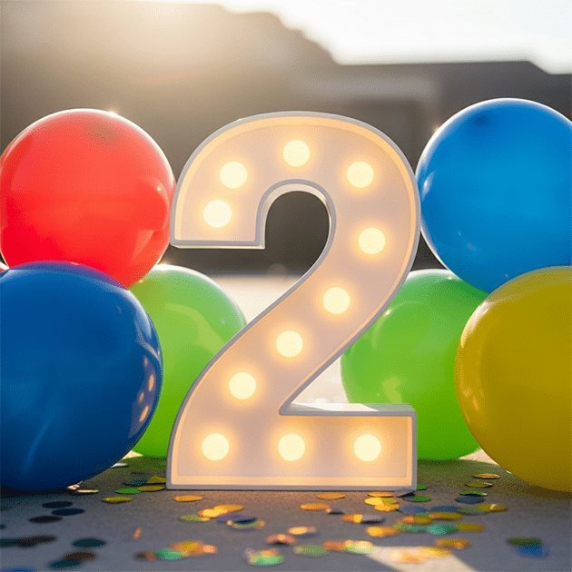 Light up 2st numbers- We do events