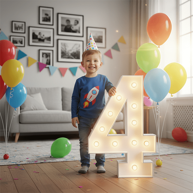 Light up 4th numbers- We do events