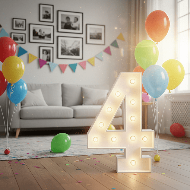 Light up 4th numbers- We do events