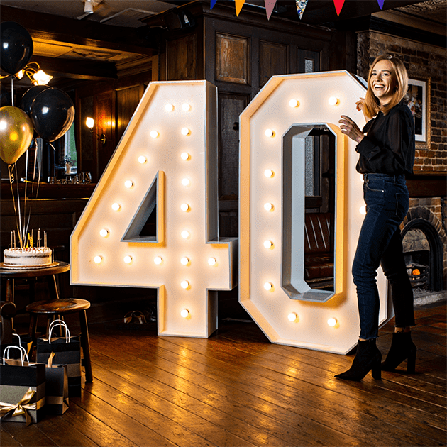 Light up number 40- We do events