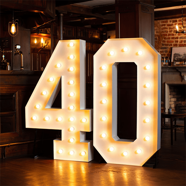 Light up number 40- We do events
