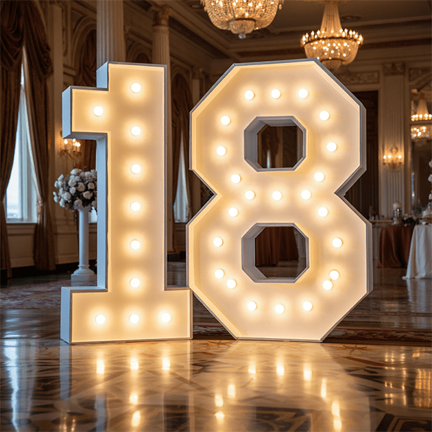 Light up numbers 18- We do events