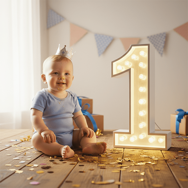 light up 1st birthday with baby- We do events