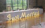 Just Married LED letters