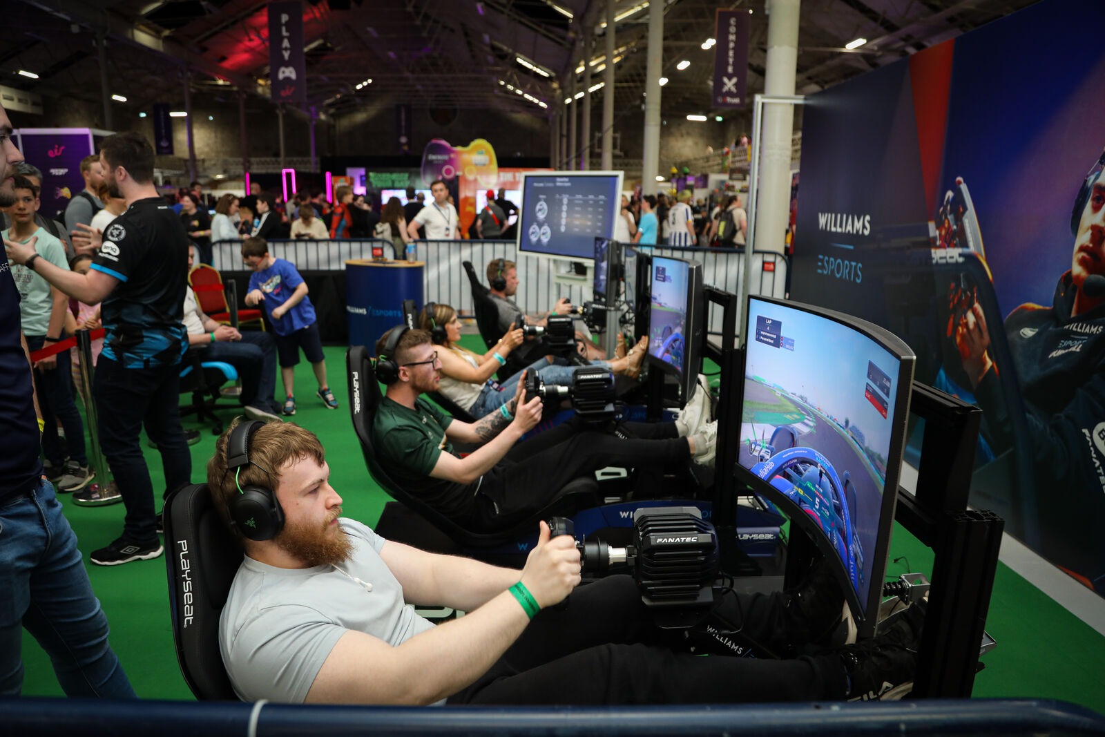 Racing simulator zone at a brand activation in Ireland